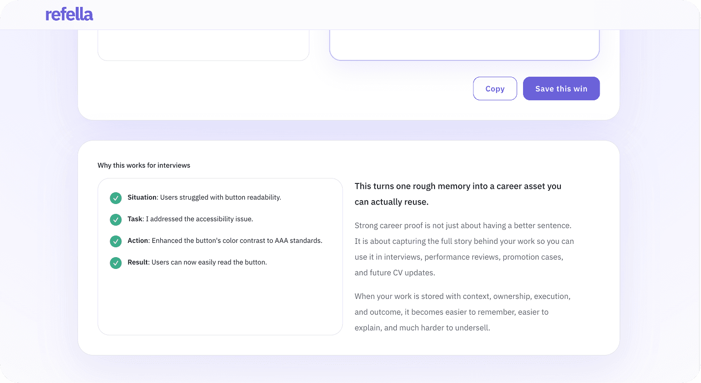 Refella explanation of why the generated quick insight output works